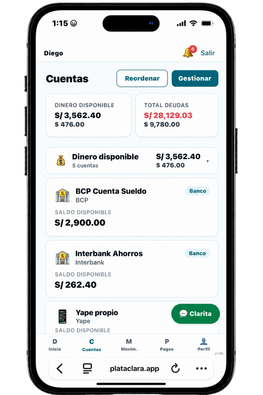 Tus cuentas y deudas