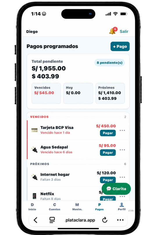 Pagos por vencer